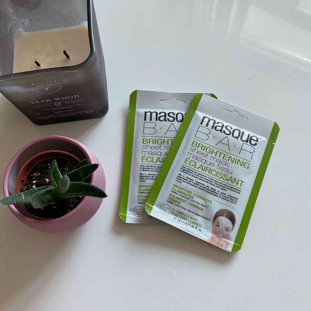 Masque Bar brightening sheet mask - bundle of two
